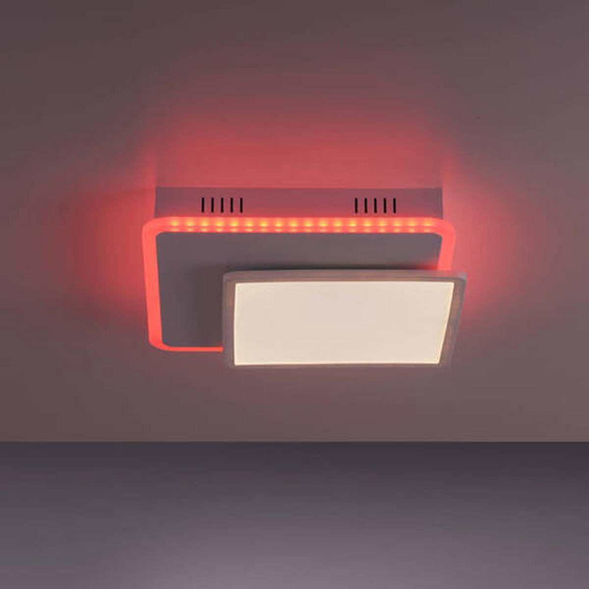 LED-Deckenleuchte Arenda 45,3/45,3/7,5 cm   - Weiß, Design, Kunststoff/Metall (45,3/45,3/7,5cm)