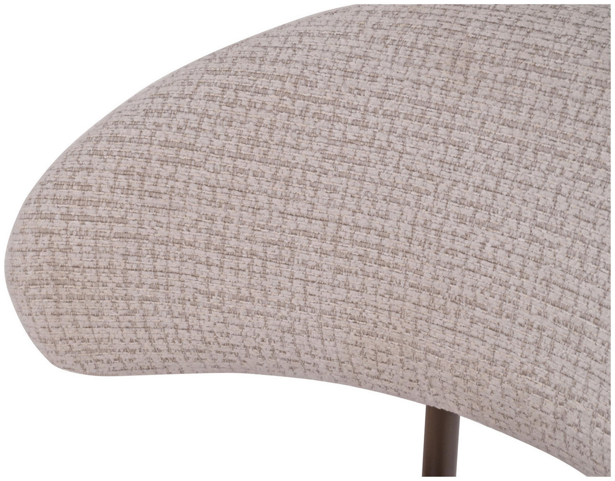 STUHL Webstoff Champagner, Beige  - Champagner/Beige, MODERN, Textil/Metall (55/81/57cm) - MID.YOU