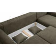 ECKSOFA Olivgrün Chenille  - Olivgrün/Grau, KONVENTIONELL, Kunststoff/Textil (293/205cm) - Carryhome