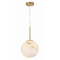 LED-PENDELLEUCHTE 30,4/58 cm  - Goldfarben, KONVENTIONELL, Glas/Metall (30,4/58cm)