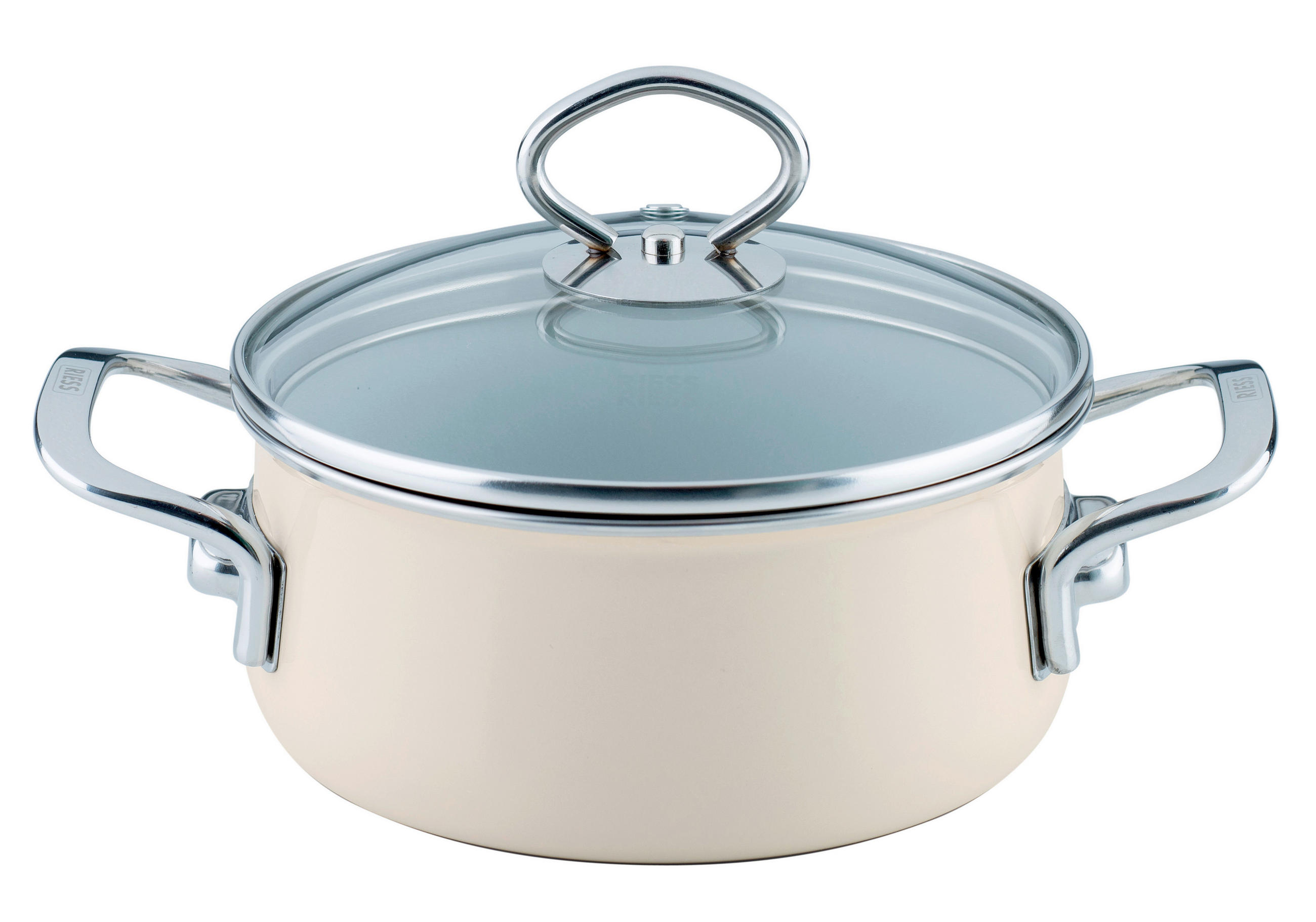 POSODA ZA KUHANJE  Avorio  1 l  kovina  16 cm  - barve šampanjca, Basics, kovina/steklo (16cm) - Riess