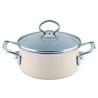 POSODA ZA KUHANJE Avorio  železo   - barve šampanjca, Basics, kovina/steklo (16cm) - Riess