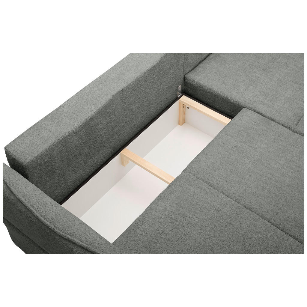 Thumbnail - Carryhome Ecksofa, Grau, Textil, 3-Sitzer, Ottomane rechts, L-Form, 233x193 cm, Liegefunktion, seitenverkehrt erhältlich...