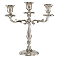 KERZENHALTER - Silberfarben, Basics, Metall (24,3/10/26cm) - Boltze Home