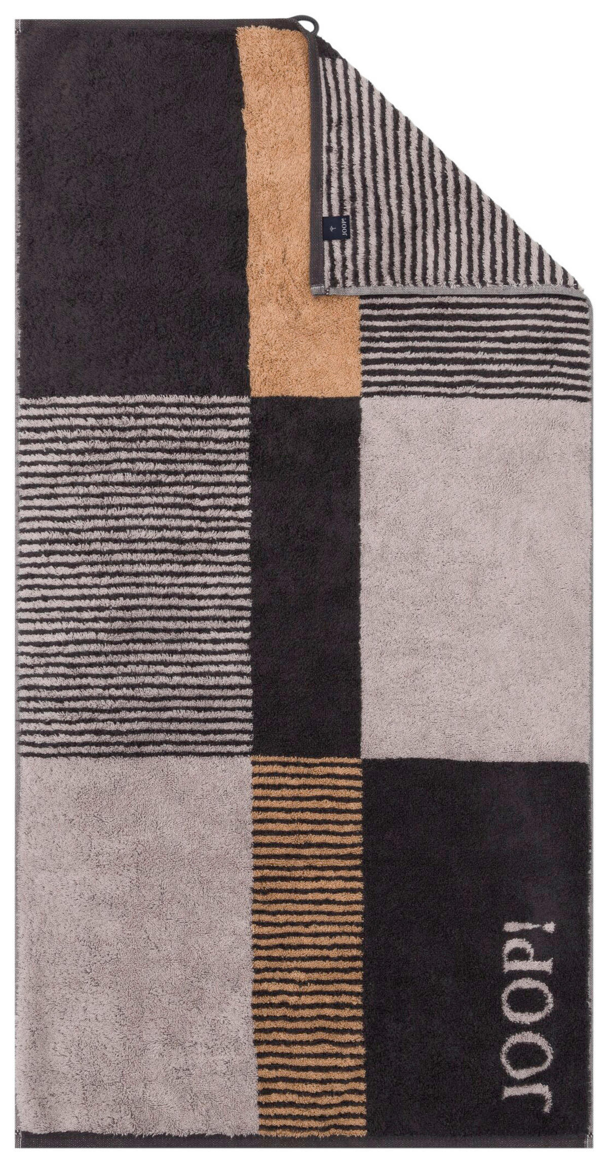 HANDTUCH DIVIDED SQUARES Grau  - Grau, Basics, Textil (50/100cm) - Joop!