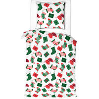 ÁGYNEMŰHUZAT-GARNITÚRA 140/200 cm  - piros/fehér, Basics, textil (140/200cm) - X-Mas