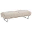 HOCKER Webstoff Champagner  - Chromfarben/Champagner, Design, Textil/Metall (160/44/60cm) - Dieter Knoll