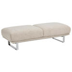 HOCKER in Textil Champagner  - Chromfarben/Champagner, Design, Textil/Metall (160/44/60cm) - Dieter Knoll