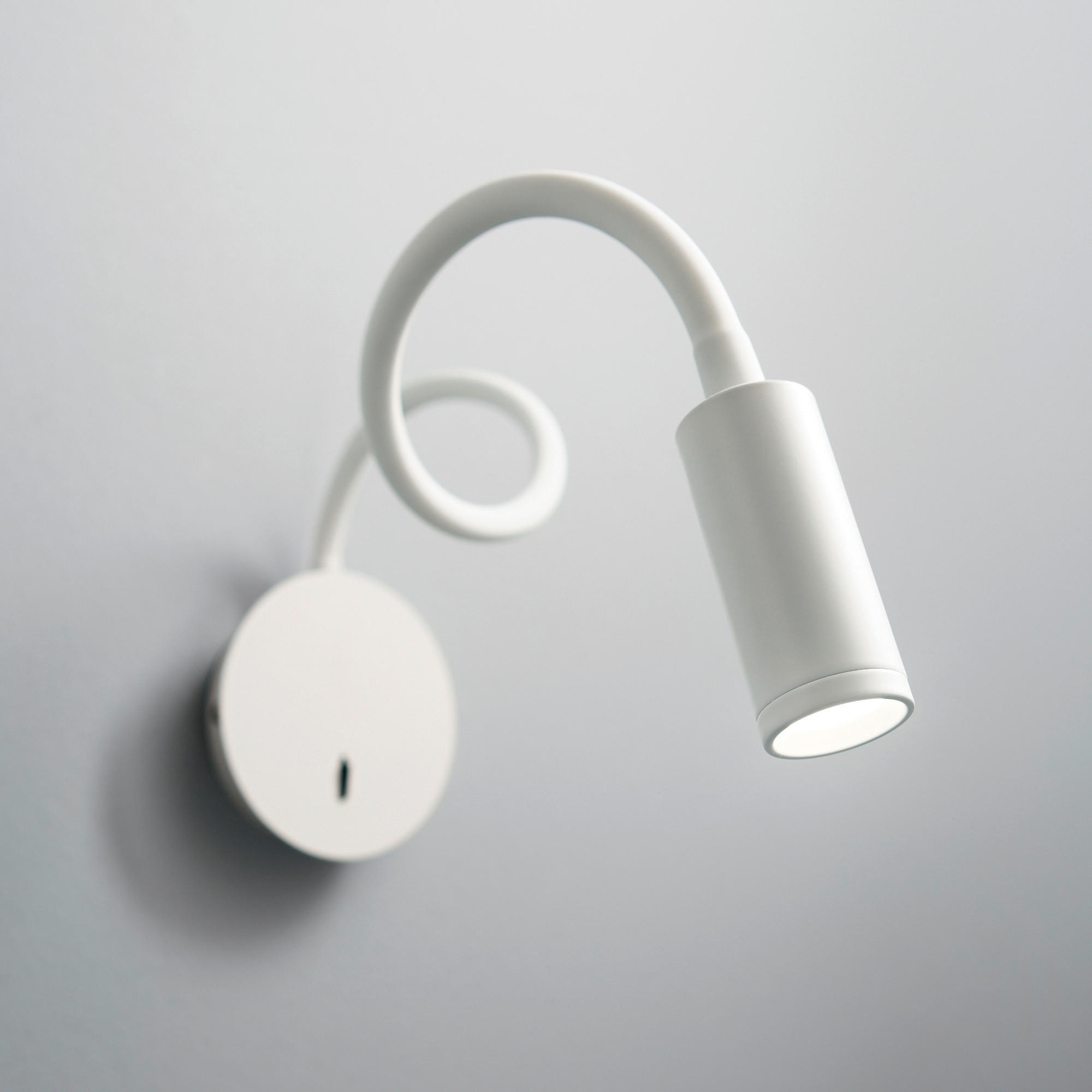 WANDLEUCHTE Bianco 8,5/28\55 cm   - Weiß, Basics, Kunststoff/Metall (8,5/28\55cm)