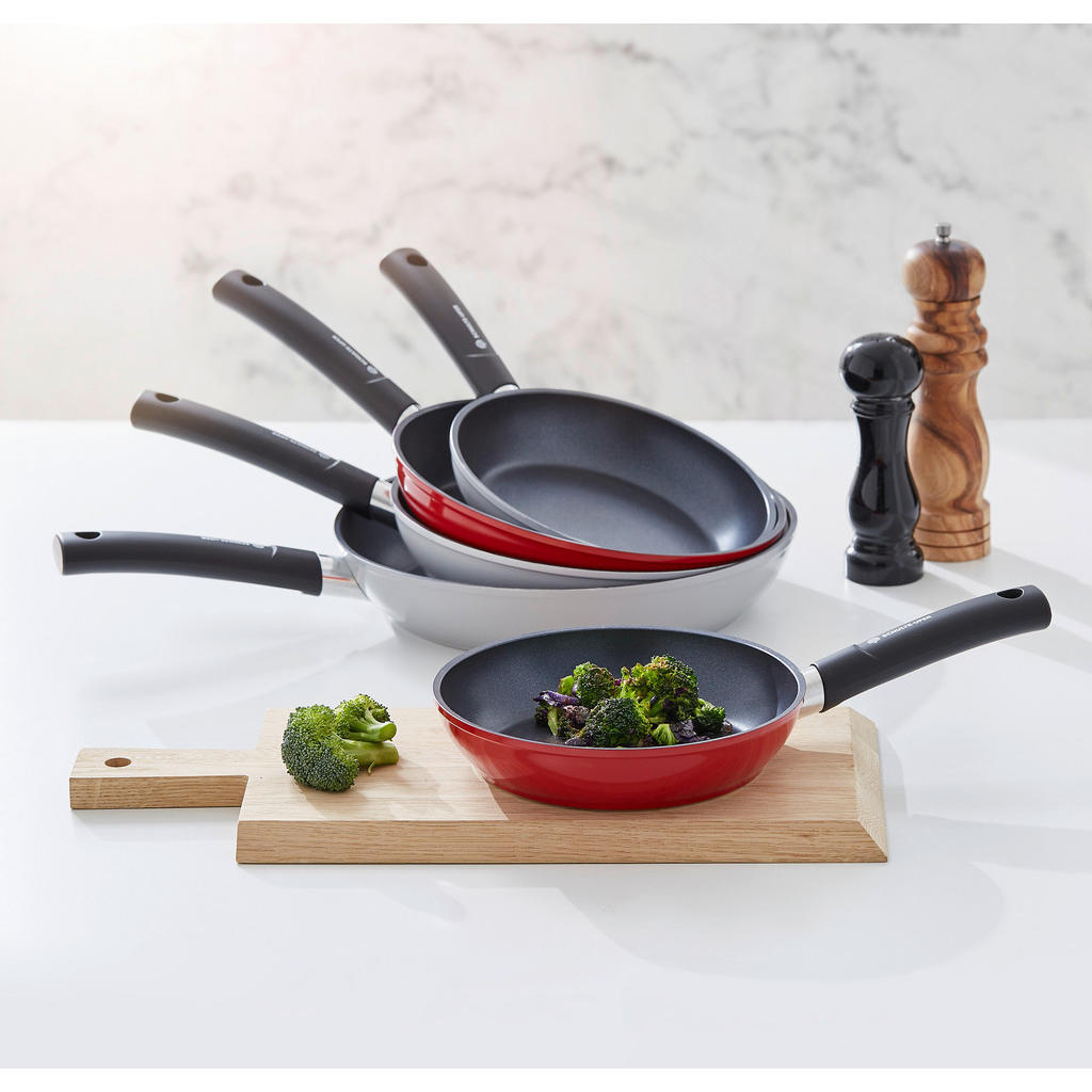 Thumbnail - Schulte Ufer Bratpfanne, Grau, Schwarz, Metall, rund, rostfrei, antihaftbeschichtet, geschmacksneutral, ergonomischer Gr...