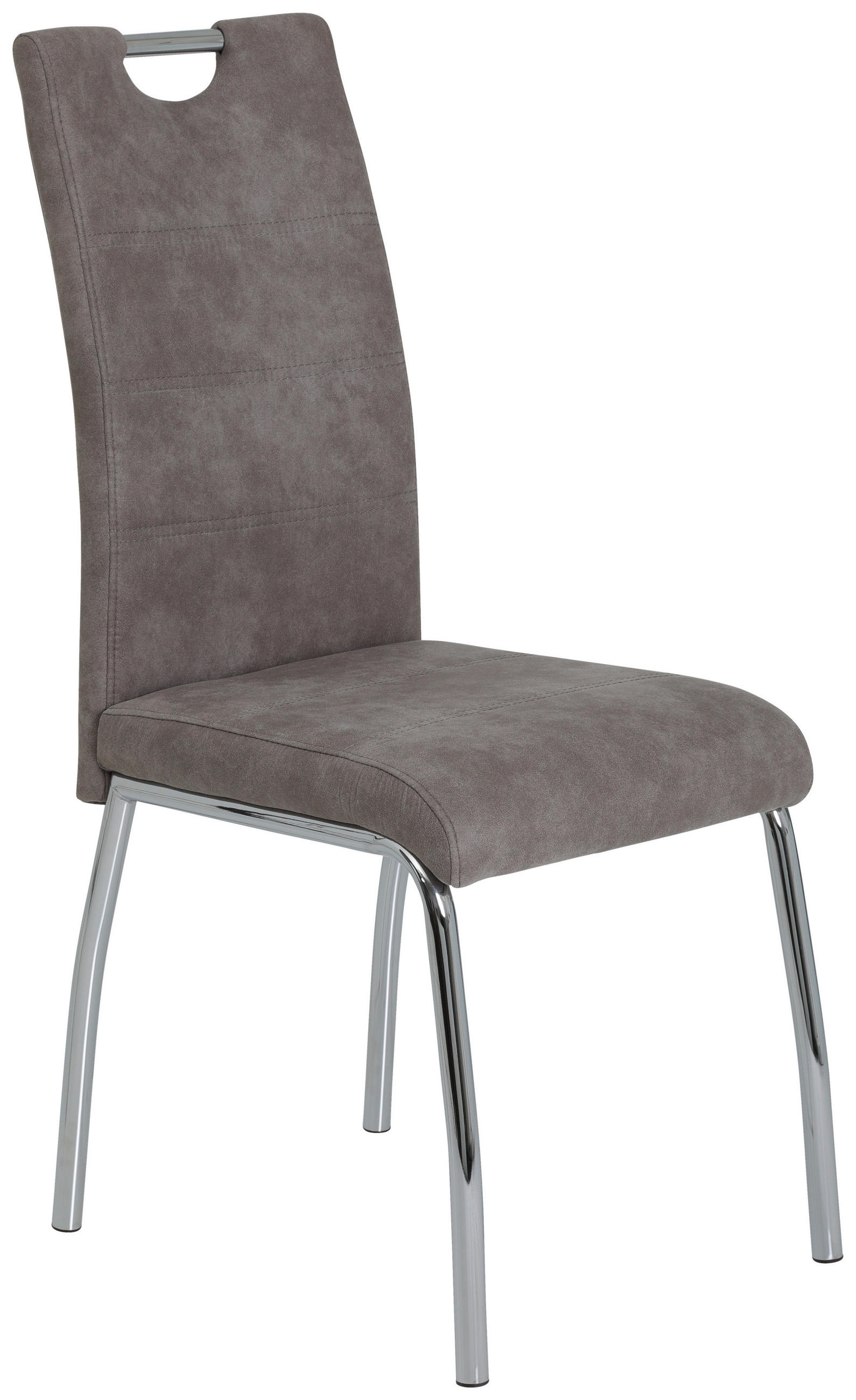 SZÉK fém, textil szürke  - króm/szürke, Basics, textil/fém (44/98/61cm) - Carryhome