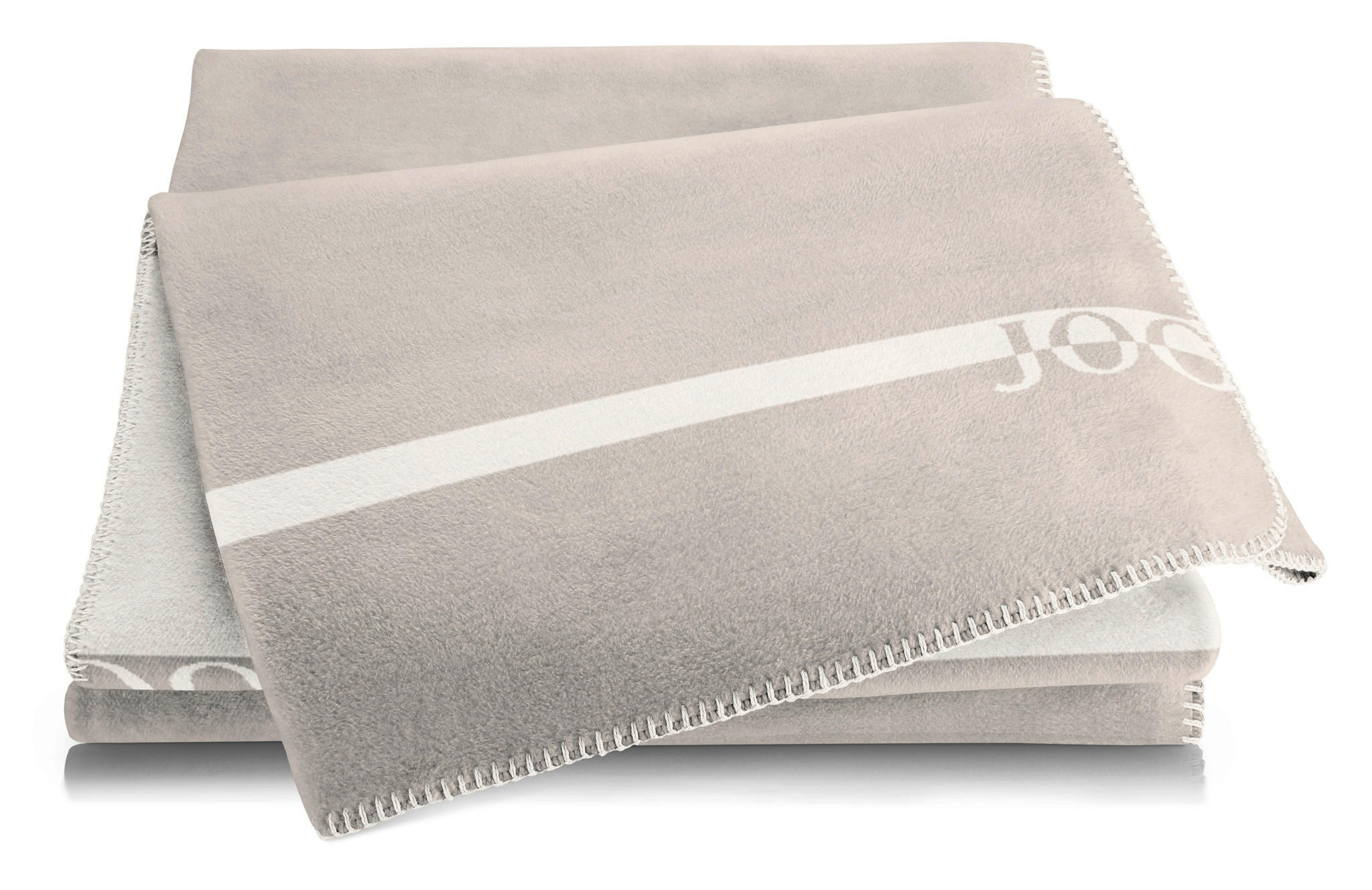 WOHNDECKE Logo Stripes 150/200 cm  - Hellgrau, Design, Textil (150/200cm) - Joop!