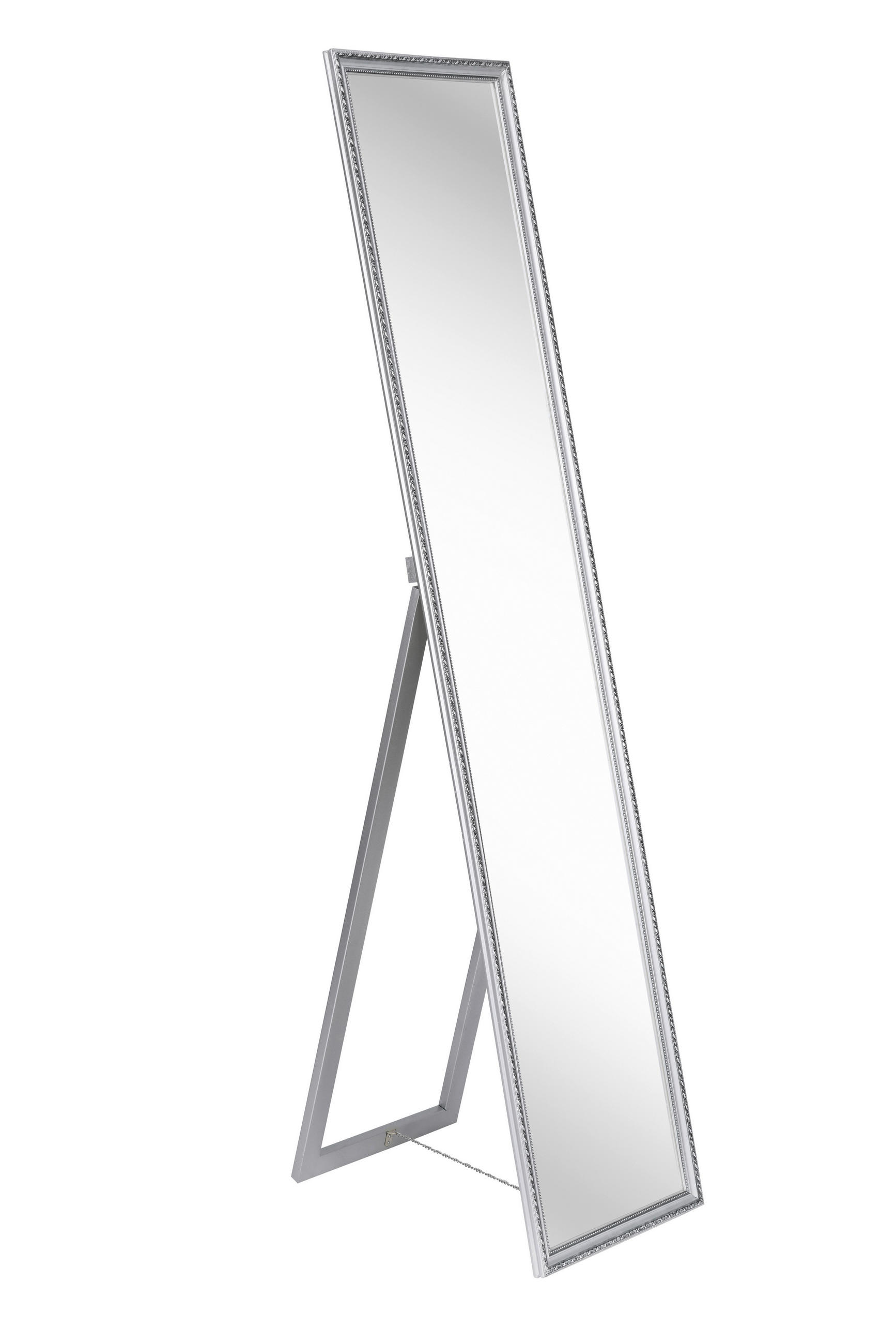 STANDSPIEGEL 34/160/3,8 cm - Silberfarben, LIFESTYLE, Glas/Holz (34/160/3,8cm) - Carryhome