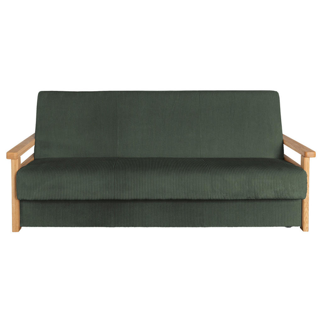 P & B ROZKLÁDACÍ POHOVKA, textil, tmavě zelená