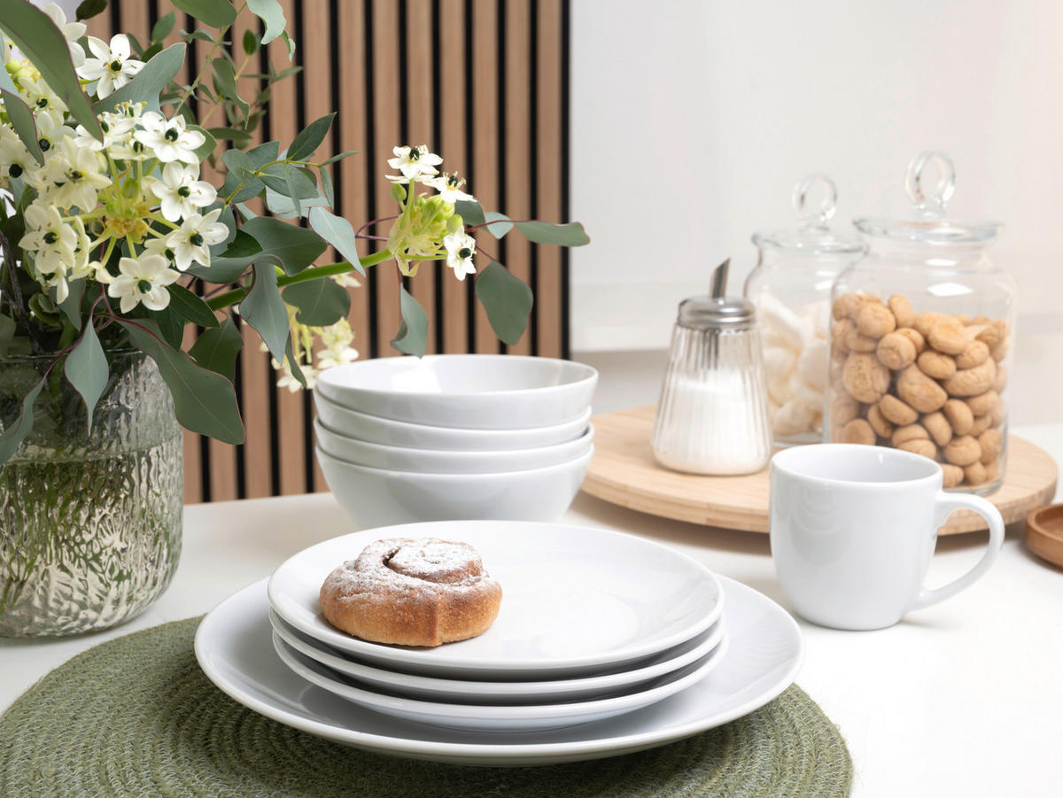 KOMBISERVICE Bistrot Weiss 16-teilig  - Weiß, Basics, Keramik - Creatable