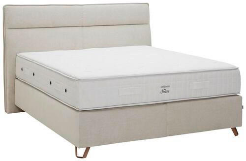BOXSPRINGBETT 180/200 cm  in Creme  - Creme/Kupferfarben, KONVENTIONELL, Textil/Metall (180/200cm) - Ambiente