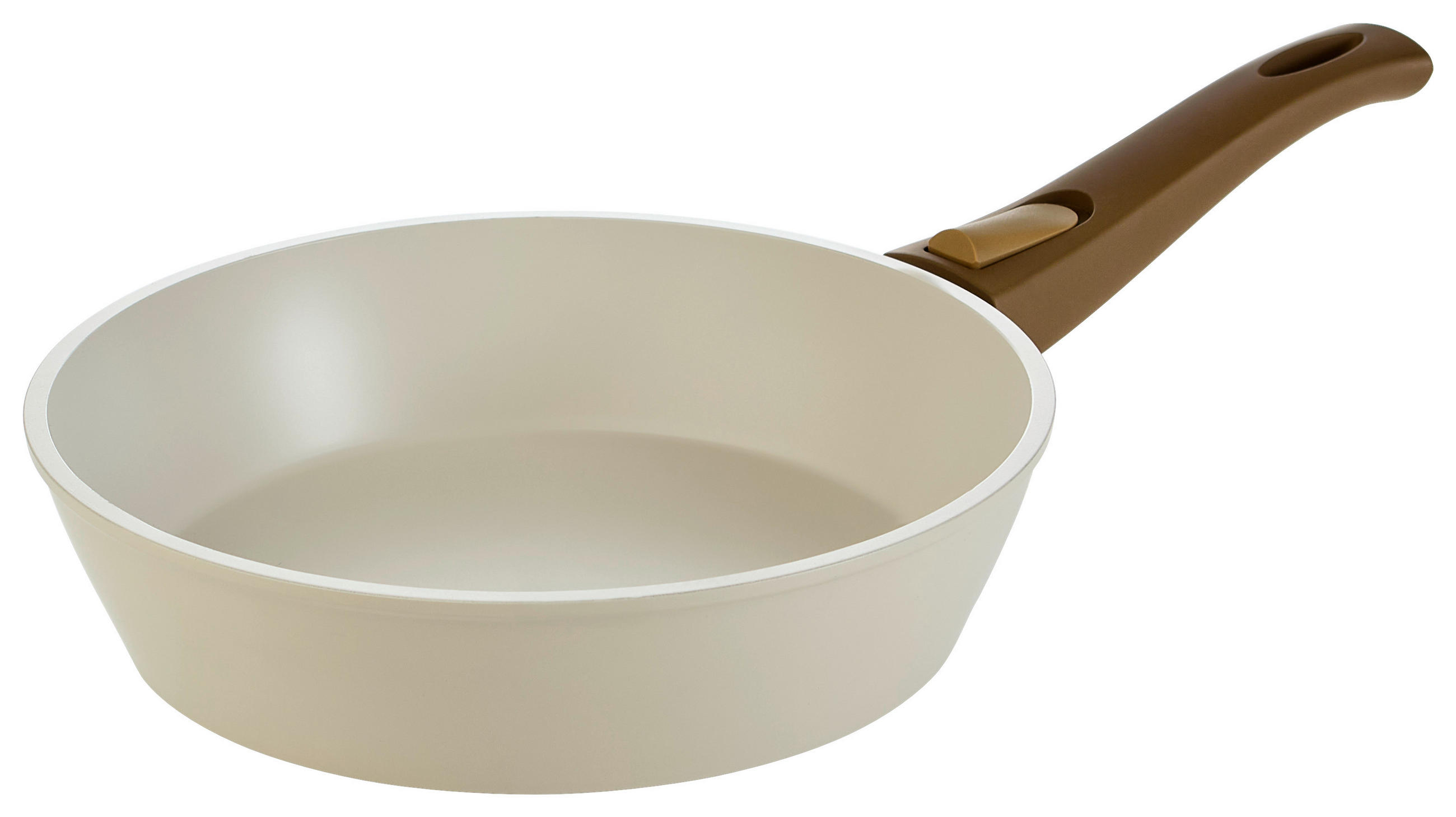 BRATPFANNE Keramikbeschichtung  - Creme/Braun, Basics, Kunststoff/Metall (24/6cm) - Homeware Profession.