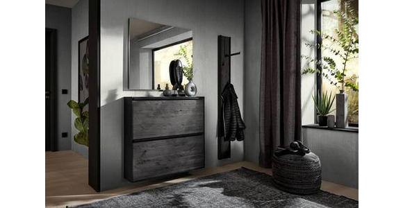GARDEROBE 3-teilig in 133/195/20 cm - Anthrazit, Design, Glas/Holz (133/195/20cm) - Johann Jakob