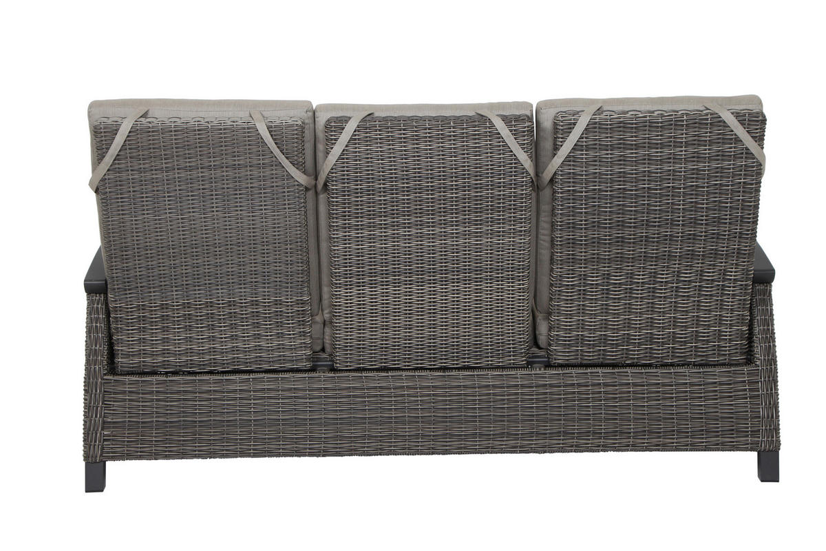LOUNGEGARNITUR 4-teilig   72/206/103 cm Aluminium  - Grau, Basics, Keramik/Kunststoff (72/206/103cm) - Siena Garden