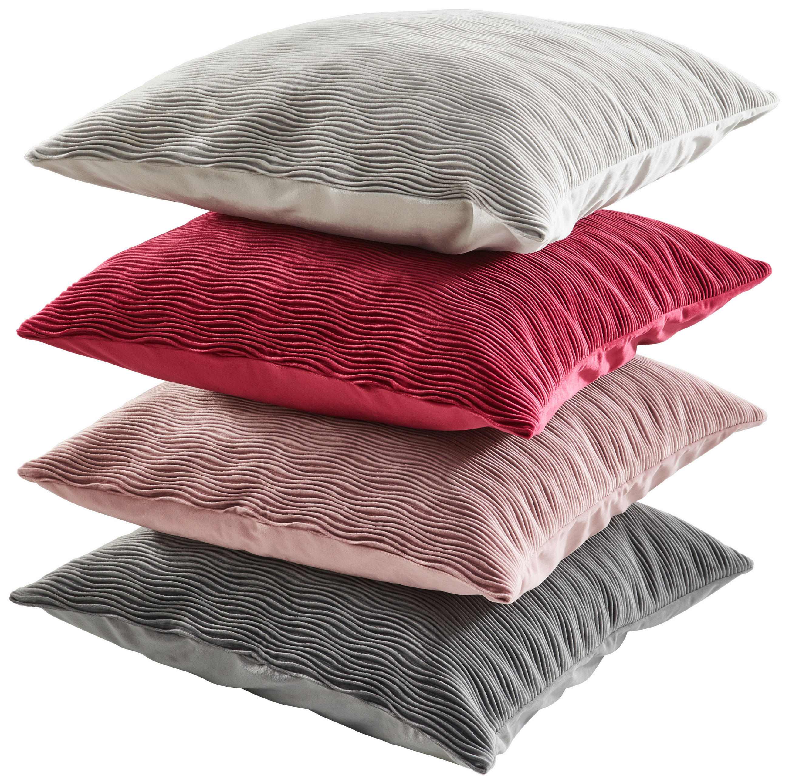 KISSENHÜLLE WAVE 50/50 cm  - Silberfarben, Basics, Textil (50/50cm) - Ambiente