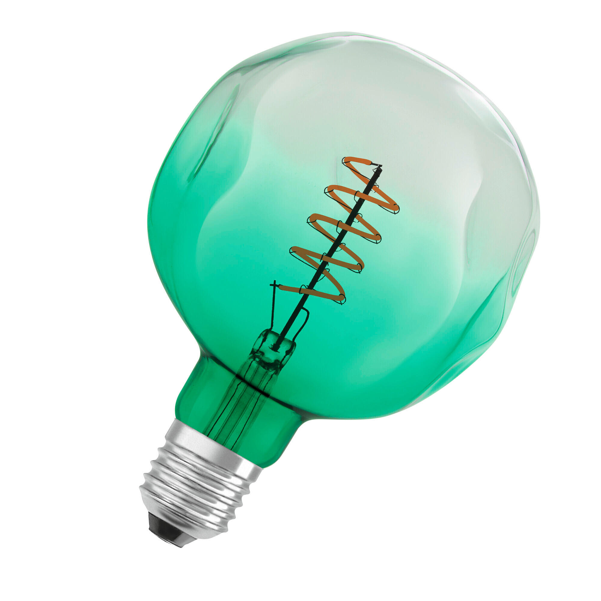 LED-LEUCHTMITTEL   E27 4,5 W  - Grün, Basics, Glas (12,5/17,6cm) - Ledvance