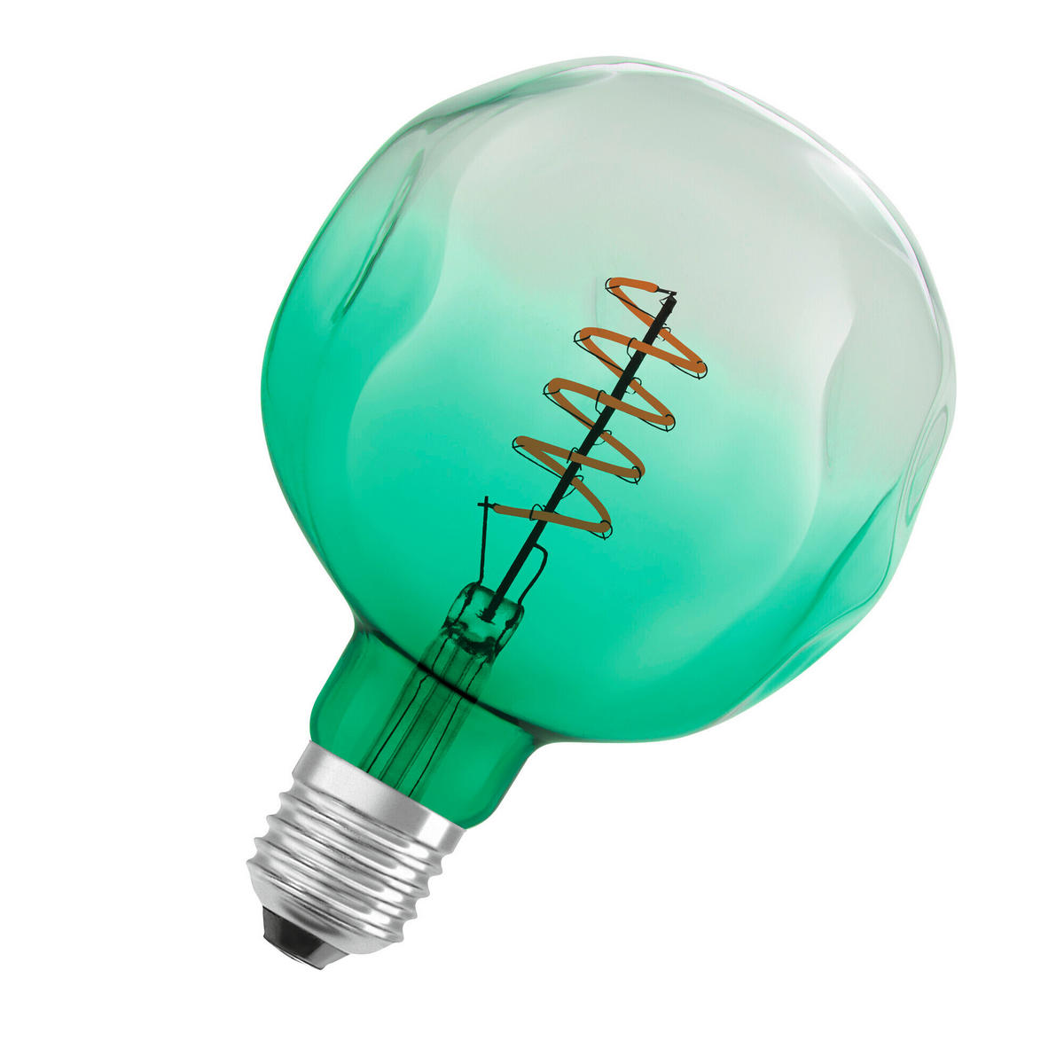 LED-LEUCHTMITTEL   E27 4,5 W  - Grün, Basics, Glas (12,5/17,6cm) - Ledvance