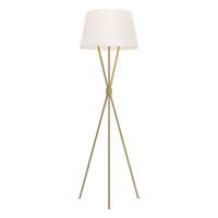 STEHLEUCHTE 47/139.7 cm    - Messingfarben, LIFESTYLE, Textil/Metall (47/139.7cm) - Elstead Lighting