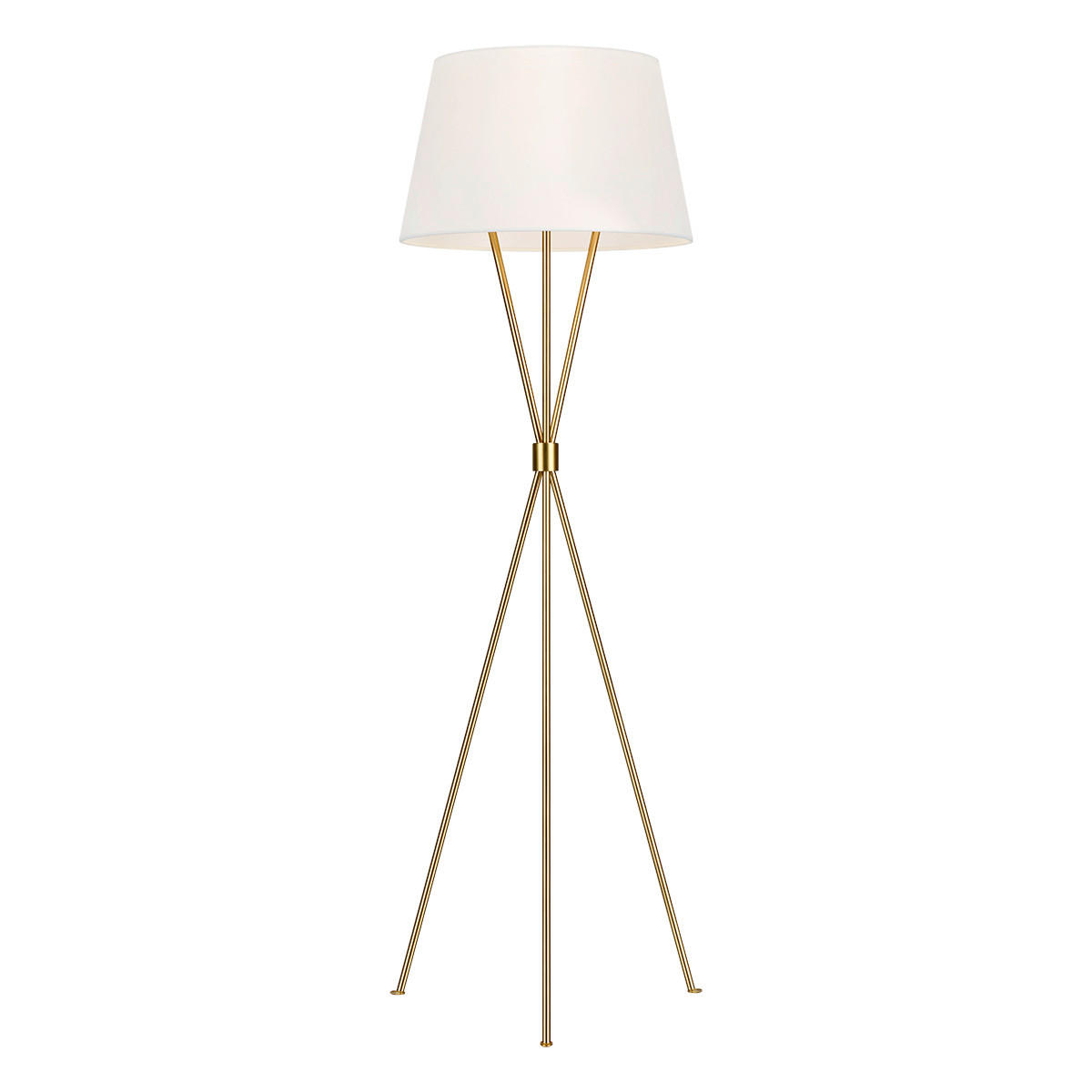 STEHLEUCHTE 47/139.7 cm    - Messingfarben, LIFESTYLE, Textil/Metall (47/139.7cm) - Elstead Lighting