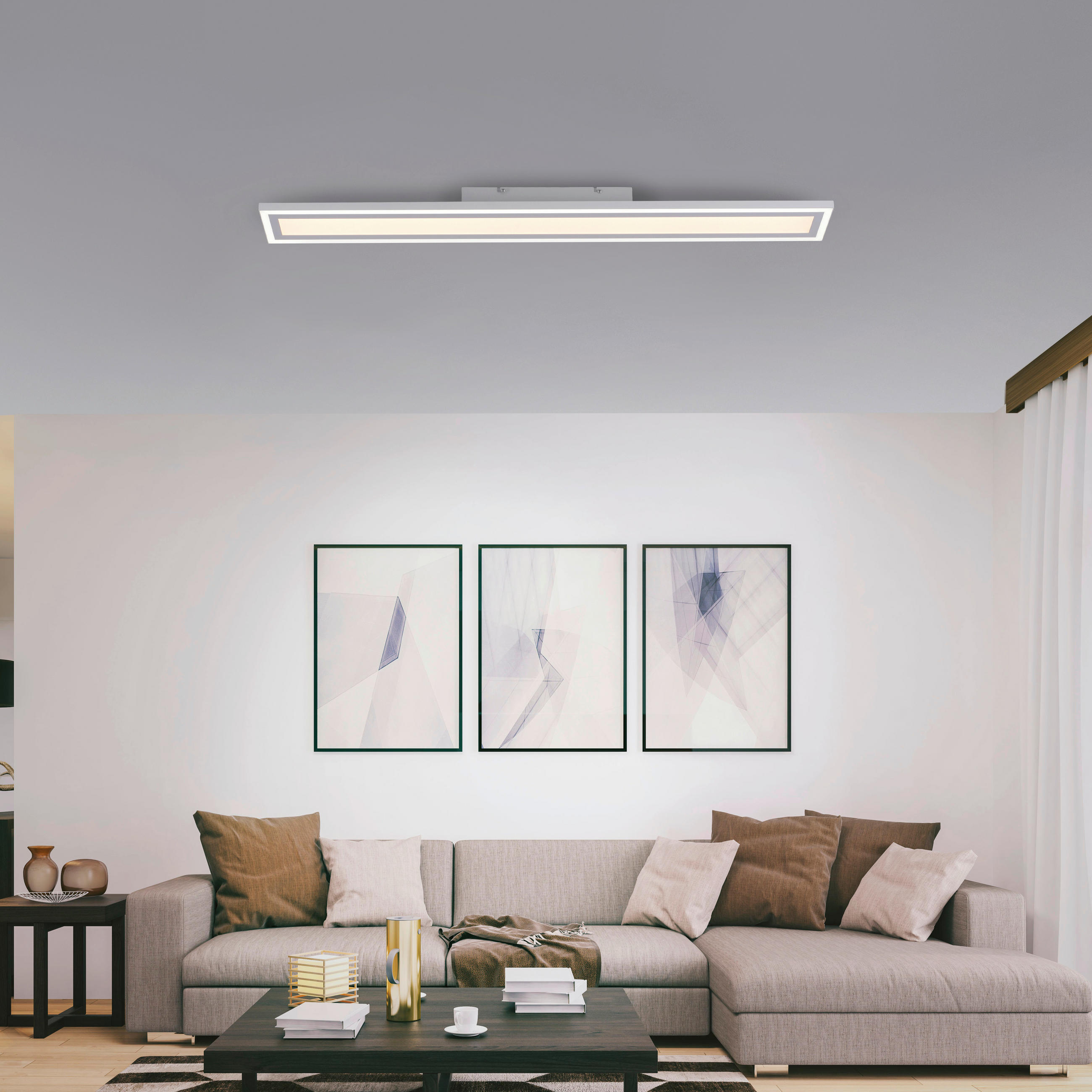 LED-DECKENLEUCHTE Edging 100/11,8/6 cm   - Weiß, Basics, Kunststoff/Metall (100/11,8/6cm)