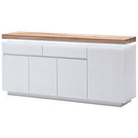 KOMMODE 175/81/40 cm  in Weiß, Eichefarben  - Eichefarben/Weiß, Design, Holz/Holzwerkstoff (175/81/40cm)