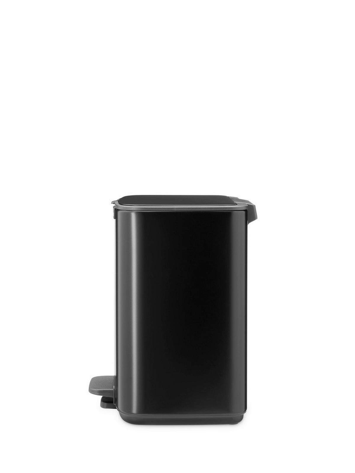 KOŠ S NOŽNOM PAPUČICOM  7 l  Bo  - crna/antracit, Basics, metal/plastika (24,2/31/24,2cm) - Brabantia