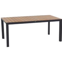 GARTENTISCH 180/100/74 cm Metall rechteckig  - Anthrazit/Teakfarben, Basics, Holz/Metall (180/100/74cm) - Siena Garden