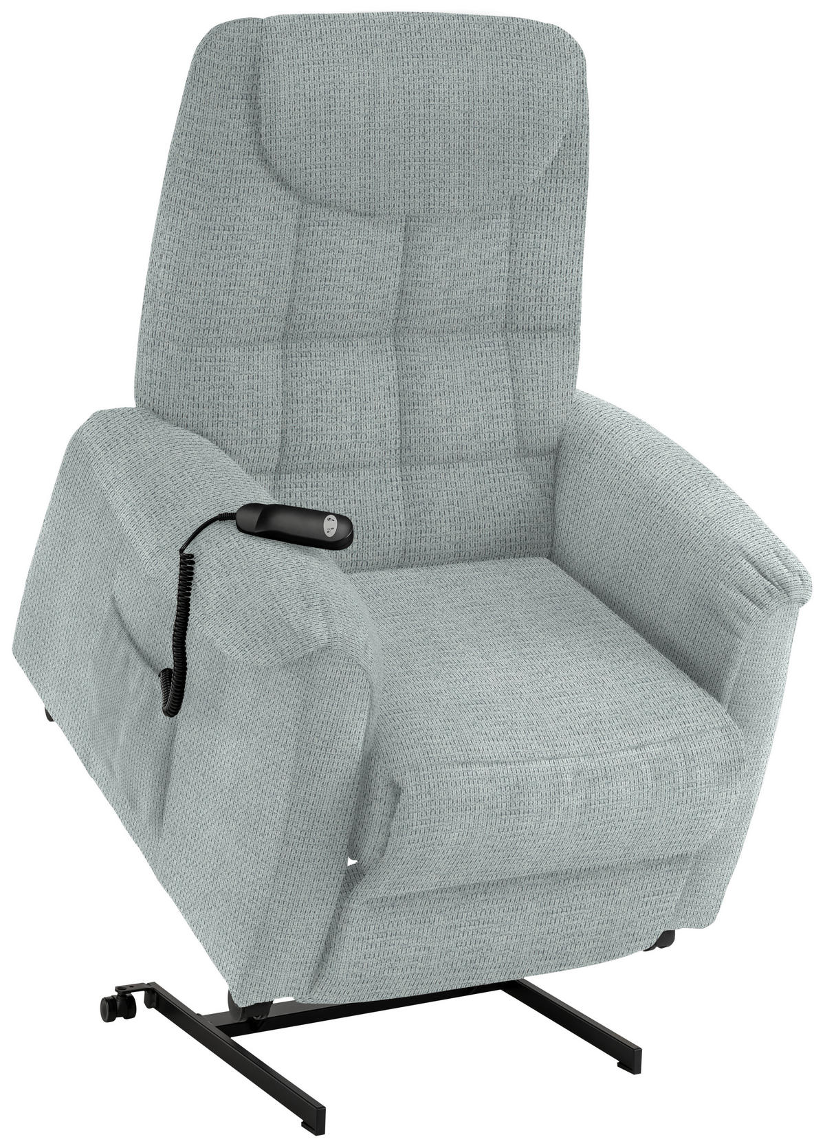 FERNSEHSESSEL  mit Relaxfunktion, Aufstehhilfe Mikrofaser Grau, Hellgrau  - Hellgrau/Schwarz, KONVENTIONELL, Kunststoff/Textil (83/113/92cm) - Xora
