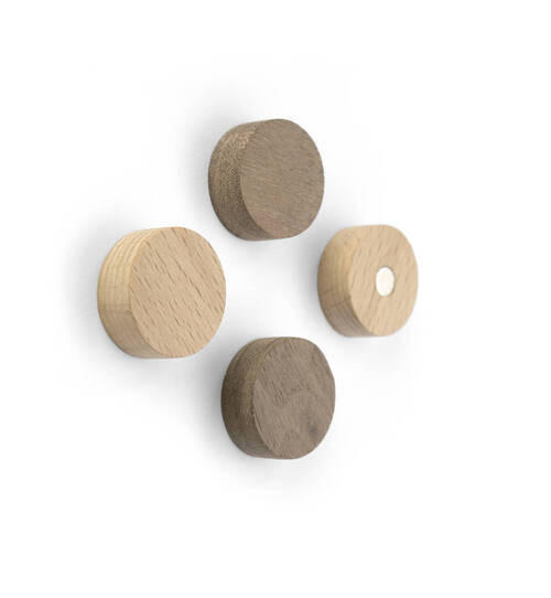 MAGNETSET  - Braun, Basics, Holz (0,8/2,2cm)