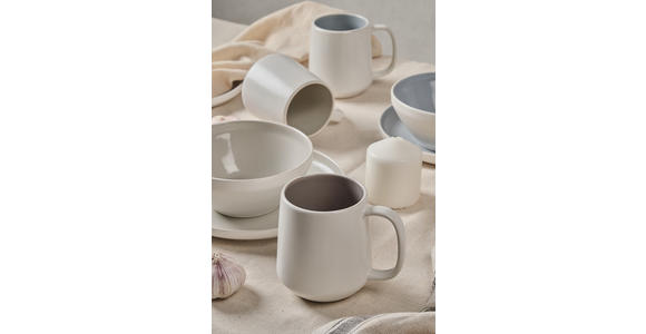 FRÜHSTÜCKSSERVICE Taupe 6-teilig 2 Personen  - Taupe, Design, Keramik - Novel