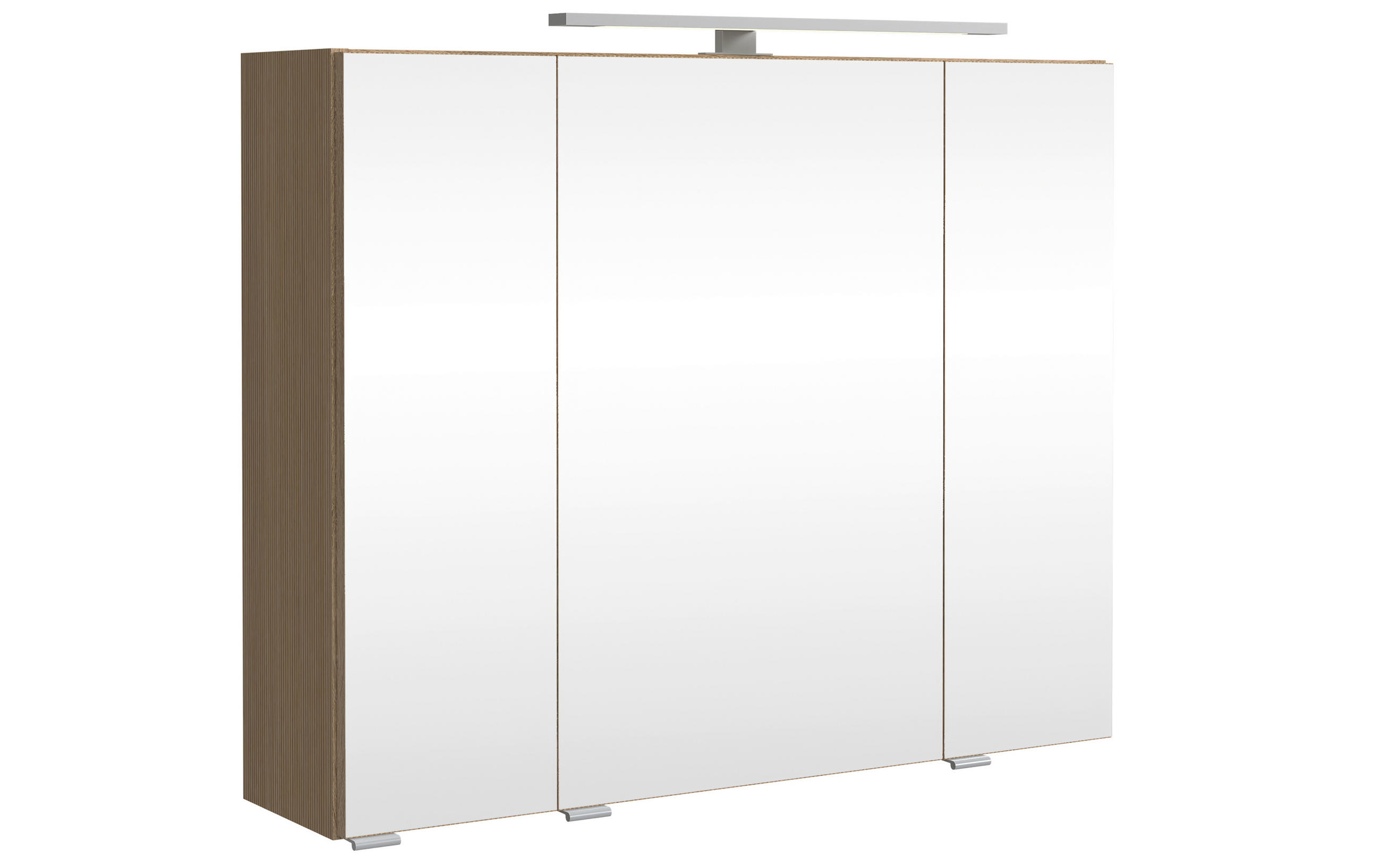 SPIEGELSCHRANK 80/64/20 cm  - Eichefarben/Silberfarben, KONVENTIONELL, Glas/Holzwerkstoff (80/64/20cm) - Xora