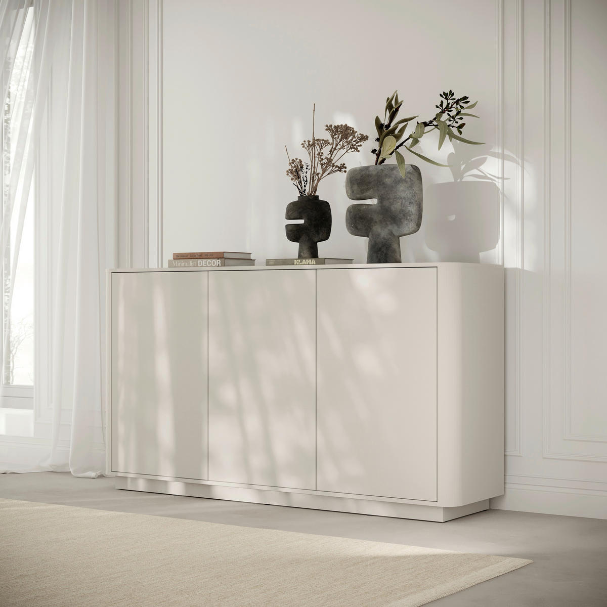 KOMMODE , 164,4/101,2/40 cm,  - Kaschmir, Design, Holzwerkstoff (164,4/101,2/40cm) - MID.YOU