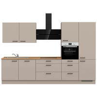 KÜCHENLEERBLOCK 330 cm   in Eichefarben, Sandfarben  - Sandfarben/Eichefarben, MODERN, Holzwerkstoff/Metall (330cm) - Nobilia