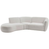 ECKSOFA in Mikrofaser Beige  - Beige/Schwarz, Modern, Kunststoff/Textil (182/276cm) - Livetastic