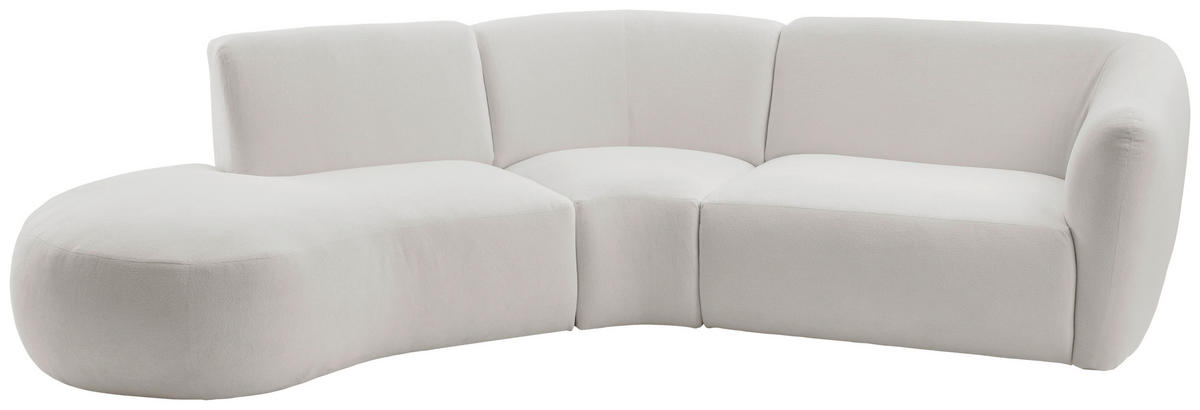 ECKSOFA in Mikrofaser Beige  - Beige/Schwarz, Modern, Kunststoff/Textil (182/276cm) - Livetastic