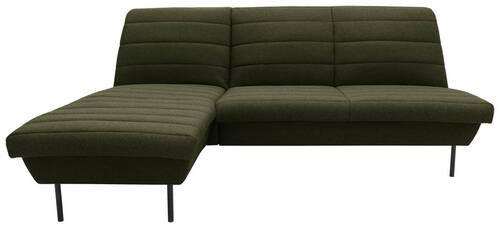 ECKSOFA Grün Webstoff  - Schwarz/Grün, Design, Textil/Metall (168/214cm) - LOOKS by W.Joop