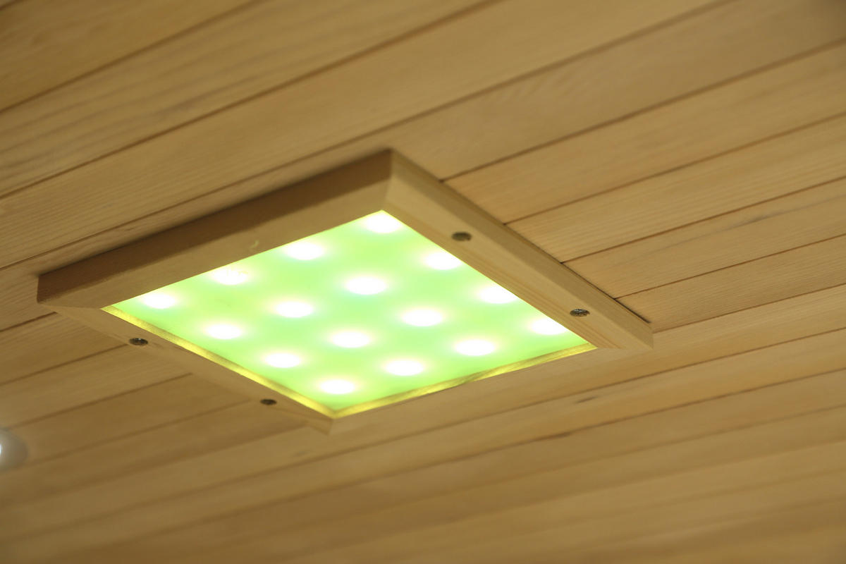 INFRAROTKABINE HEMLOCK II für 2 Personen HEMLOCK II  - MODERN, Glas/Holz (120/105/190cm)