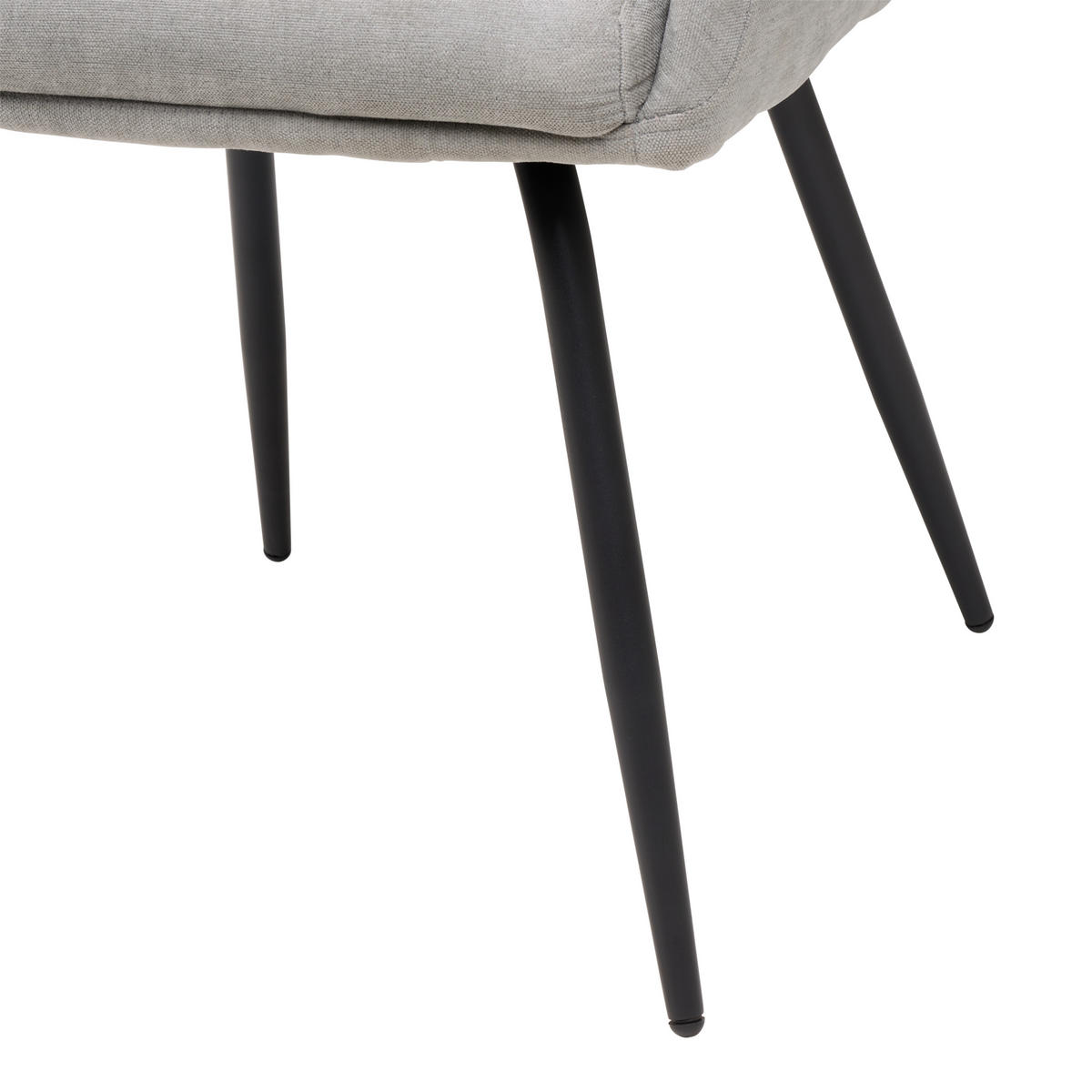 ARMLEHNSTUHL   Chenille  - Schwarz/Grau, Basics, Textil/Metall (60/86/55cm) - Livetastic