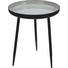 BEISTELLTISCH rund Creme, Schwarz - Creme/Schwarz, Metall (37/45cm) BEISTELLTISCH rund Creme, Schwarz - Creme/Schwarz, Metall (37/45cm)