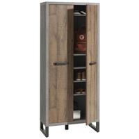 ORMAR ZA PREDSOBLJE  siva, boja hrasta, tamnosiva  - tamnosiva/siva, Moderno, metal/pločasti materijal (80/190/35cm) - Carryhome