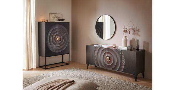 SIDEBOARD 177/78/47 cm  - Goldfarben/Schwarz, Design, Holz/Metall (177/78/47cm) - Ambia Home