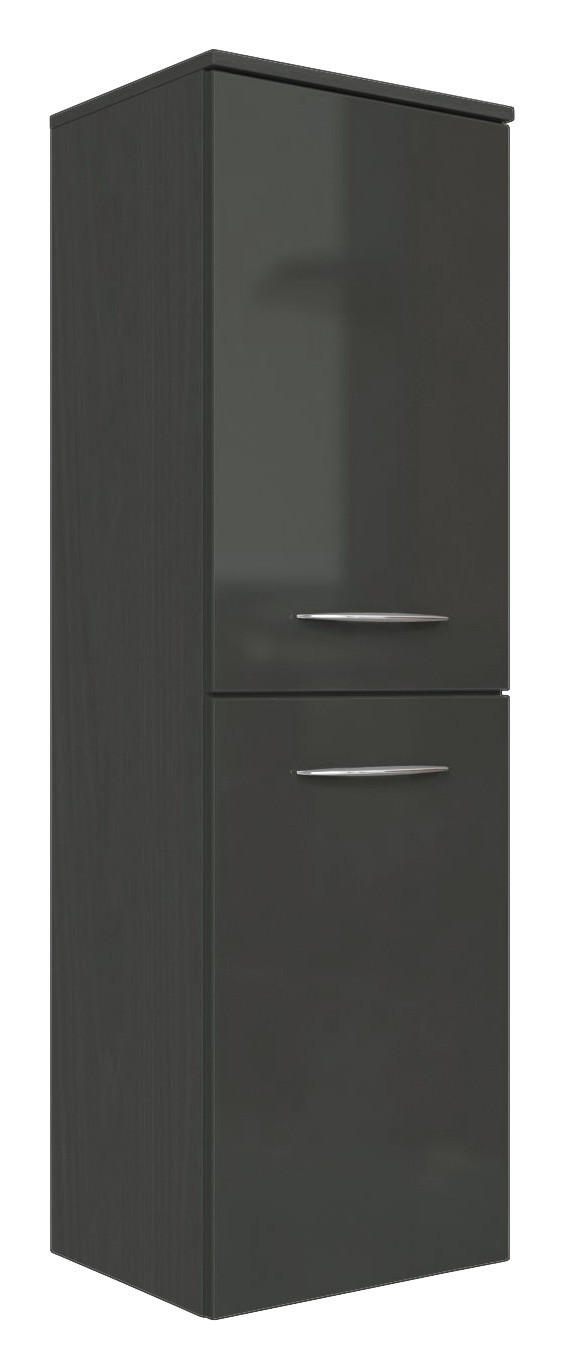 MIDISCHRANK 40/130/35 cm  - Chromfarben/Graphitfarben, KONVENTIONELL, Holzwerkstoff/Metall (40/130/35cm) - Xora