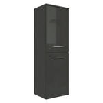 MIDISCHRANK 40/130/35 cm  - Chromfarben/Graphitfarben, KONVENTIONELL, Holzwerkstoff/Metall (40/130/35cm) - Xora