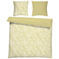 BETTWÄSCHESET Satin 200/210 cm  100 cm/65 cm  - Gelb, Basics, Textil (200/210cm) - Ambiente