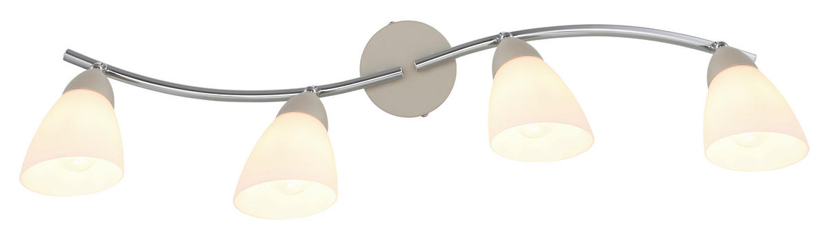 STRAHLER Paula 70/10/21 cm  - Sandfarben/Chromfarben, Design, Glas/Metall (70/10/21cm) - Globo
